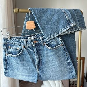Zara High Rise Blue Jeans